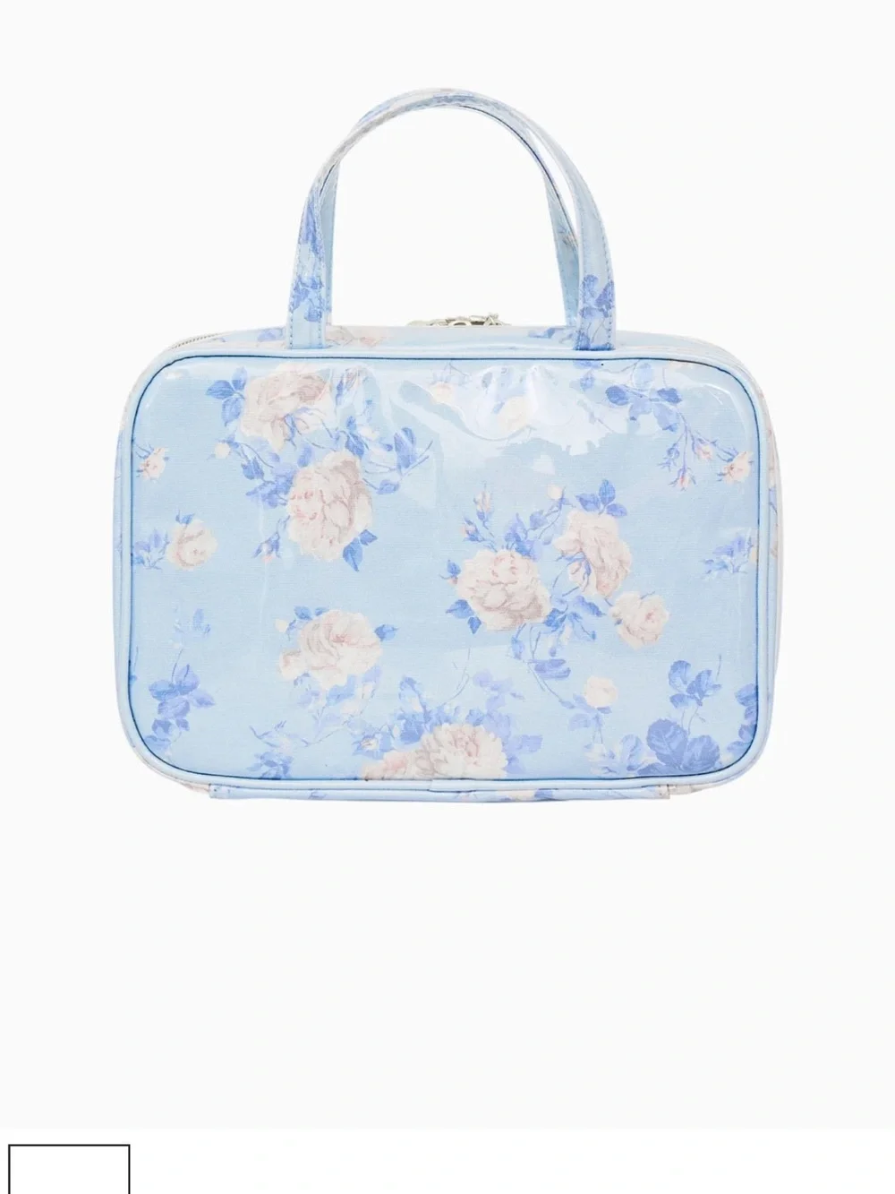 LoveShackFancy Blue Floral Makeup & Travel Organizer Set